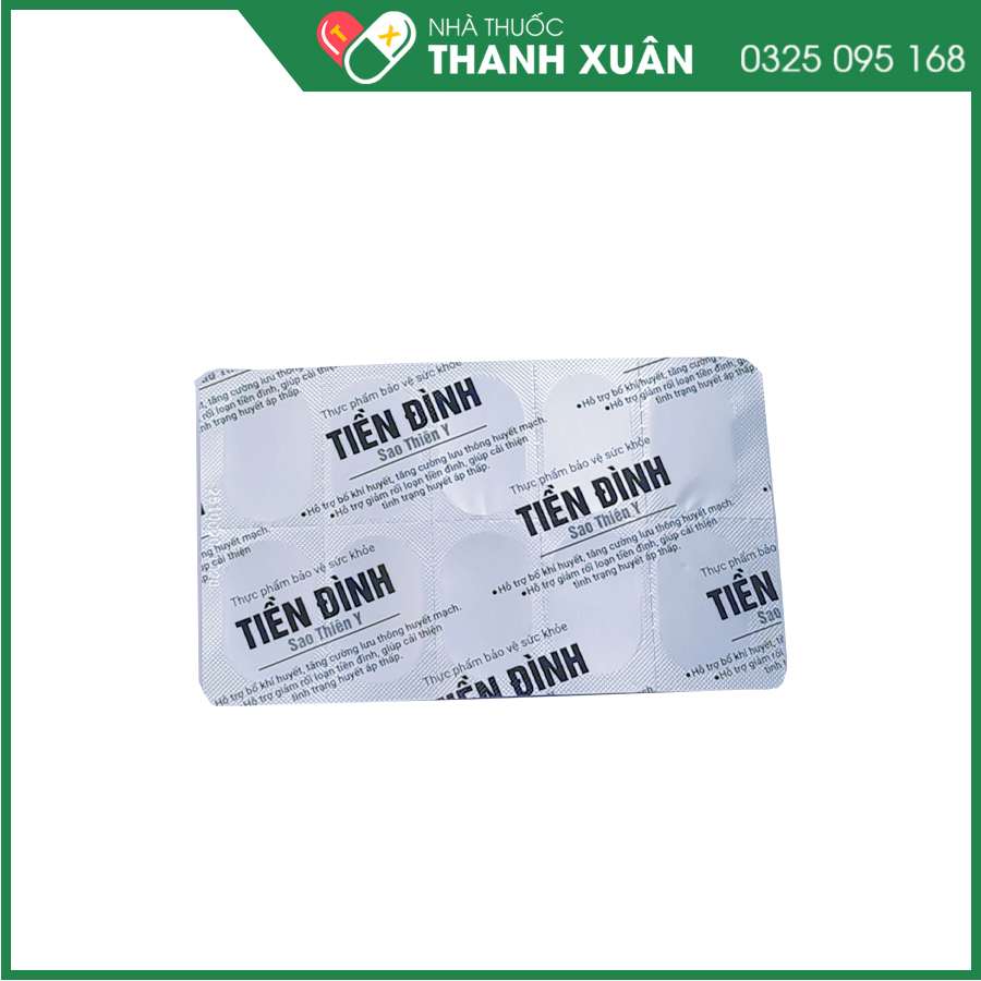 Tiền Đình Sao Thiên Y giúp hỗ trợ bổ khí huyết, giảm rối loạn tiền đình, giúp cải thiện tình trạng huyết áp thấ